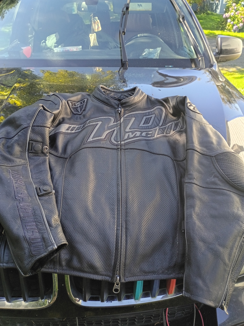 Harley-Davidson Black Perforated Leather Motorcycle Jacket